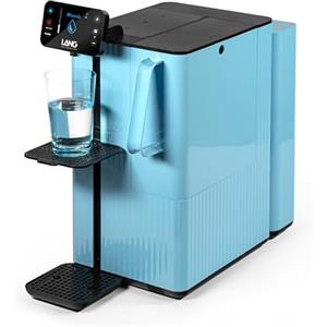 LANGWATER - Depuratore Acqua Domestico Portatile - Osmosi Inversa e Mineralizzazione - Senza Installazione - Erogatore di Acqua Calda - Senza Microplastiche - Da Banco - Minerali non Inclus