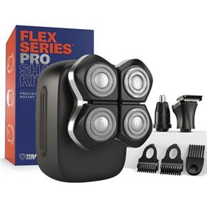 Freebird FlexSeries Pro, rasoio elettrico per capelli e corpo, senza fili, impermeabile, con lame rotanti (FlexSeries Pro, kit rasoio)