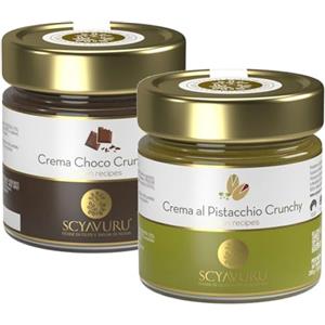 Scyavuru Bis Crunchy Scyavuru: Crema al Pistacchio e Cioccolato 200 gr x 2