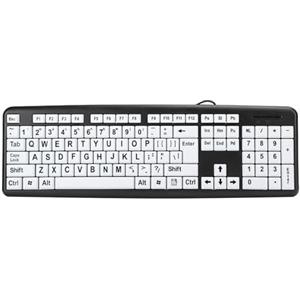LenTLy Tastiera per Anziani, Accessori per Computer, Periferiche per Computer, Nera, Tastiera per Ipovedenti, per Ufficio e Casa (#1)