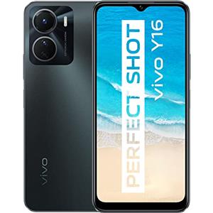 vivo Y16 Smartphone, 4 GB RAM + 128 GB ROM, batteria da 5.000 mAh, telefono Android 12, display da 6,51 pollici Vast HD+, doppia fotocamera da 13 MP, Doppia Sim Dual Standby Elegant Black