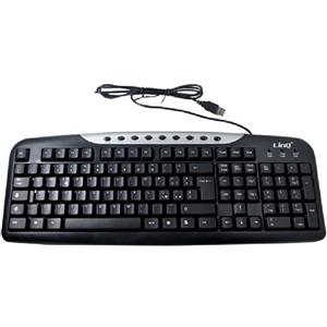 TASTIERA USB MULTIMEDIALE PC LAYOUT ITALIANO BLACK LINQ K3