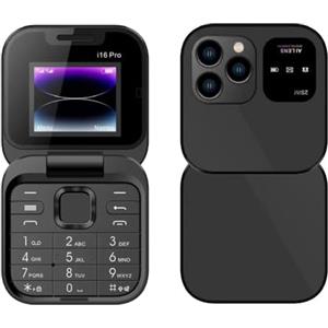Generic Telefono cellulare per anziani - Mini cellulare pieghevole ricaricabile con fotocamera posteriore HD 2G Dual SIM Dual Standby