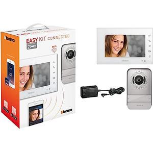 Bticino 318011 EASYKIT VIDEOCITOFONO WIFI MONOFAMILIARE, 1 Pulsantiera Esterna con Telecamera, 1 Monitor Interno Touch Screen 7 a Colori con Vivavoce, Contrabile da App, Espandibile per Bifamiliare