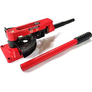 Shiyinge Curvatubi manuale per tubo metallico in acciaio inox, piegatrice per tubo in acciaio inox, piegatrice per tubi con una sola mano, idraulica, set manuale in rame e acciaio al carbonio con matrici rosso