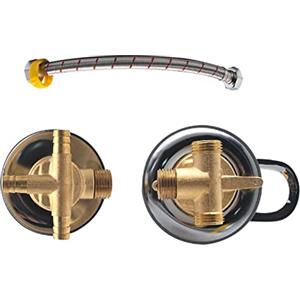 elpruperif Rubinetto miscelatore a 2/3/4/5 vie, 30 cm, in ottone, separato, tubo doccia Intubattion per rubinetto della cabina doccia, valvola di miscelazione dell'acqua deviatore G1/2, cartuccia in ceramica