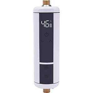 biniliubi 50L Scaldabagno elettrico digitale orizzontale 220V Bianco Elettrico Caldo Calda Calda Orizzontale Bagno Serbatoio Acqua Controllo Wi-Fi Intelligente Piatto Riscaldatore Elettrico