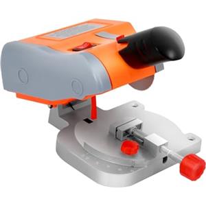 Biggittig Mini sega da taglio regolabile a 45°, 90 W, piccola sega a taglio trasversale, troncatrice da tavolo, per taglio metallo, legno, plastica, 25 x 14 x 15 cm, velocità di rotazione 7800 giri/min