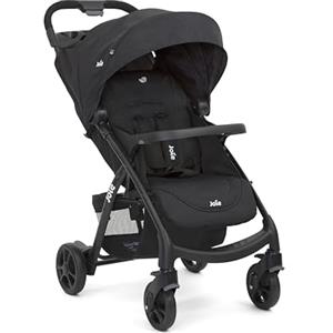 Joie muze™ lx passeggino, reclinazione completamente orizzontale, chiusura compatta, cintura a 5 punti, compatibile con sistema da viaggio - dalla nascita ai 3 anni (0-15 kg), Coal