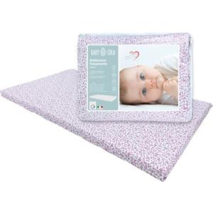 baby idea Babysanity Materasso Lettino Campeggio Sfoderabile Pieghevole Traspirante a Norma EN16890:2017 Federa100% Cotone Oeko-tex® Interno Certificato Certipur™ 60x120x4 OMAGGIO Borsa da Viaggio (Trenino)