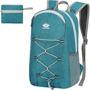 Treer Zaino Trekking 15L, Impermeabile Zaino da Viaggio per Uomo/Donna, Zainetto Ultraleggero Pieghevole per per Escursionismo, Alpinismo, Campeggio e Viaggi (Nero A,39x26.5x13cm)