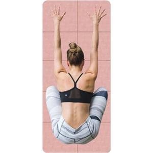 Rrlihjgu Tappetino da yoga pieghevole - Tappetino da allenamento per la casa - Tappetino da yoga antiscivolo da 6 mm per donne e uomini, per la meditazione domestica, pilates, ginnastica a pavimento