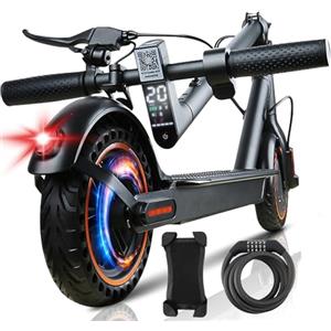 QnQ Monopattino Elettrico Adulto, 8,5'' Scooter Elettrico Pieghevole, Motore da 350W, Batteria da 5,2AH, Peso di 15KG, Carico Massimo 120KG, Controllo App, Doppi Freni