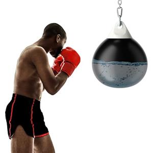 COSTWAY Sacco da Boxe ad Acqua da 51,5 cm, Sacco Anti-Perdite con Tubo di Riempimento d'Acqua, Catena in Metallo, Gancio e Croce, Sacco per Allenamento per Adulti e Bambini