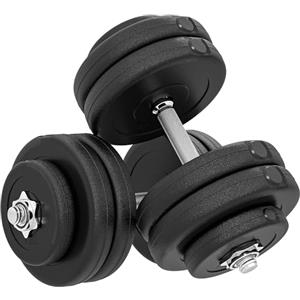 HOMCOM Set di Manubri Palestra Regolabili 2x25kg Coppia Salvaspazio Nero