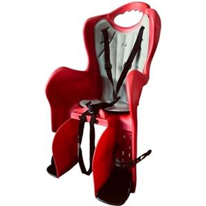 Generico SEGGIOLINO Posteriore Bici con Attacco PORTAPACCO per Bambini OMOLOGATO 22KG Vari Colori Made in Italy (Red)