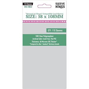 Sleeve Kings Busta porta carte, confezione da 110 pezzi, dimensioni 58 mm x 108 mm, in polipropilene, compatibile con giochi da tavolo tradimento in casa