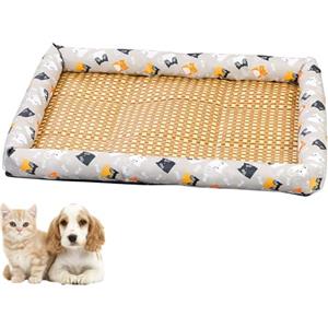 Lergas Cuccia estiva per cani, lavabile, per cani di taglia grande, media e piccola (grigio, A)