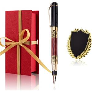 Yastar Penna stilografica personalizzata con badge personalizzato, bel set regalo con incisione con messaggio, nomi aziendali, numero di telefono su penna, souvenir per colleghi, amici, affari
