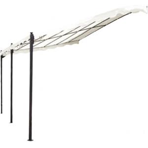 Cosma Gazebo pergola in acciaio veranda addossata fissaggio a parete 3x4 mt Justine