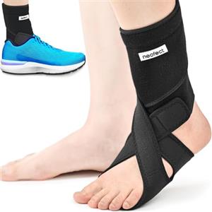 NEOFECT Stecca per piede cadente: neoprene traspirante, piede cadente, tutore per caviglia regolabile (left) (la taglia 36~44)