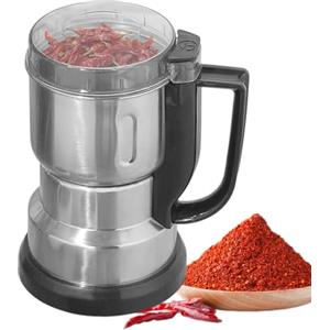 Generico Macinaspezie - Tritatutto Da Cucina, Macinacaffè In Chicchi Di Caffè | Mini Polverizzatore Elettrico Per Cereali Con Contenitore Rimovibile, Di Macinazione , Lame In Acciaio Resistent