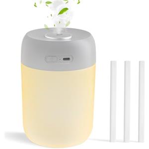 Kissleaf 650 ml, mini umidificatore per camera da letto/cameretta dei bambini/piante, 15 H, lunga durata, 28 dB, silenzioso, batteria di tipo C, umidificatore elettrico (grigio)