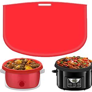 TAPT Fodere per Fornelli Lenti, Fodera in Silicone per Pentola a Cottura Lenta Compatibili con Crockpot, Riutilizzabili Slow Cooker Liner per Vasi Ovali o Rotondi da 6-8Qt (rosso)