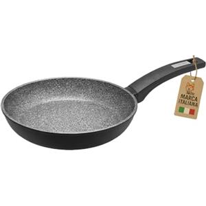 AKITAInk Linea Black Padella Antiaderente 20 cm - Compatibile con Induzione e Tutti i Piani Cottura, Rivestimento Antiaderente