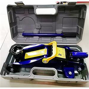AUTOFU Cric idraulico a carrello da 2 tonnellate per auto, basso profilo, cric di sollevamento per auto, furgone, garage, riparazione, portata di sollevamento 135 mm-320 mm, custodia inclusa