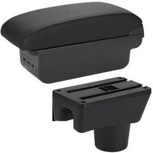 LAYYSD Bracciolo Auto Per Toyota Aygo X 2012-2017 2018 2019 Box Bracciolo Retrofit Parti Scatola Di Immagazzinaggio Accessori Auto(B2 Black line 3USB)