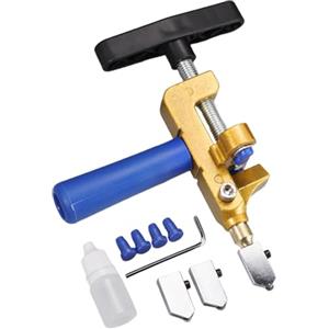 Hogvinnatil Utensile a mano tagliapiastrelle in vetro 2 in 1,utensile manuale tagliavetro | Pinze per rompere il vetro | Taglierina per vetro manuale in tungsteno con cacciavite e 2 coltelli