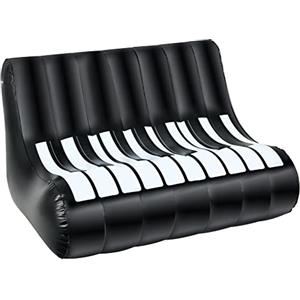 Stagecaptain IF-12088 Divano Gonfiabile Design Pianoforte - Divano in PVC - Per 2 Persone - Ideale per Festival, Campeggio, Giardino, Sala Prove o Soggiorno - Dimensioni: ca. 127 x 75 cm