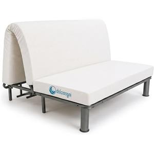 DOLCI SOGNI Materasso per Divano Letto 120x190 cm OEKO-TEX® Dotato di Laccetti di Fissaggio, Sfoderabile e Lavabile, Materasso Pieghevole Piazza e Mezza con Taglio Seduta a 60 cm, 100% Made in Italy