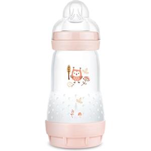 MAM Biberon Easy Start Anticolica, con Tettarella in Silicone SkinSoftTM, 2+ Mesi, 260 ml, Rosa