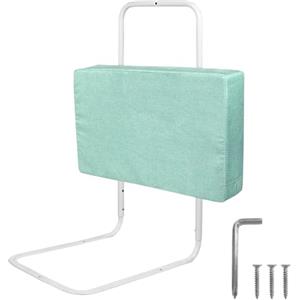 Froadp 50cm Lettino Laterale Anticaduta Sponda Letto Soft Pack per Bambini in Lino Ringhiere per Bambini Sponda Letto Portatile Regolabile in Altezza Protezione Bordo Letto per Lettino(Verde Mare)