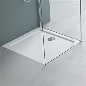 Mai & Mai Piatto Doccia 75x90x4cm in Acrilico, Rettangolare, Bianco | Piatto Doccia Rettangolare Faro2 in Acrilico, Bianco
