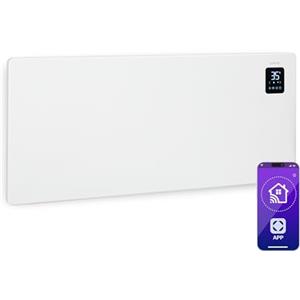 Klarstein Stufa Elettrica Basso Consumo, 2500W, Termoconvettore a Parete con Termostato, Termosifone Calorifero Riscaldamento Smart