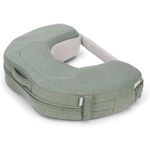 Inglesina Elysia Cuscino Allattamento Ergonomico con Cintura Lombare, Doppia Densità, Tessuto Bambù Traspirante 3D, Supporto Neonato e Mamma, 0-3+ Mesi, Balance Green