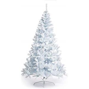 Nataland Albero di Natale Artificiale Bianco Modello Elder Altezza 240 Cm, Abete Super Folto con Effetto Realistico e Rami Con Aghi Anticaduta