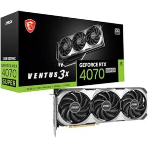 MSI GeForce RTX 4070 SUPER 12G VENTUS 3X OC Scheda Video Gaming - 12GB GDDR6X, PCI Express Gen 4, 192-bit, 3x DP v 1.4a, HDMI 2.1a (Supporta 4K & 8K HDR)