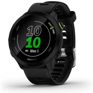 Garmin Forerunner 55 GPS 42 mm Smartwatch da corsa, facile da usare, leggero, guida all'allenamento, funzioni di sicurezza e tracciamento, nero