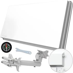 STRONG SLIMSAT SA61 Antenna Satellitare Digitale, Slim, Piatta, Per 1 Utente, Colore Bianco