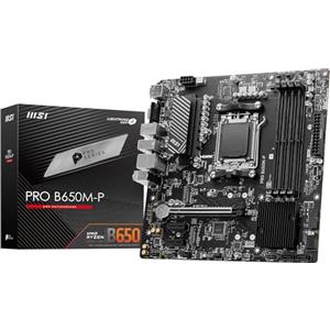 MSI PRO B650M-P Scheda madre, Micro ATX, supporta processori AMD Ryzen 7000, AM5 - DDR5 Memory Boost 6000+MHz/OC, 1 PCIe 4.0 x16, 2 M.2 Gen4, 2.5G LAN