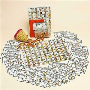 Magie di Natale Gioco tombola napoletana la smorfia con cartelle a colori e numeri in legno (24 Cartelle)