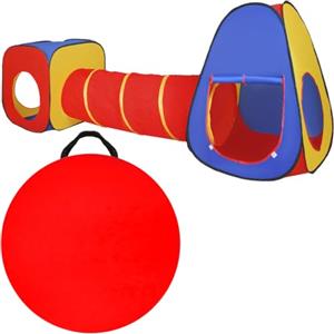 KRUZZEL Tenda da gioco 3 in 1, con tunnel e casetta per bambini, tenda da gioco pop-up, per interni ed esterni, con borsa per il trasporto