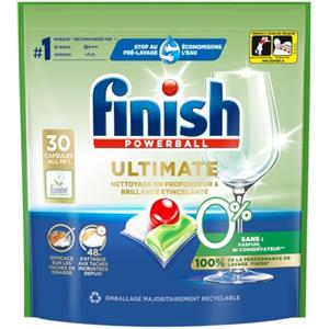 Finish Ultimate 0% pastiglie per lavastoviglie - 30 capsule