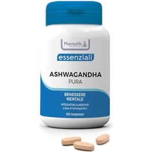 Pharmalife Research Ashwagandha Pura - 120 Compresse | 100% Estratto Secco di Ashwagandha Titolato al 5% Withanolidi | Integratore Naturale Tonico-Adattogeno per Energia, Relax e Difese Immunitarie