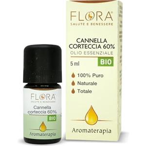 Flora Olio Essenziale di Cannella Corteccia 60% Bio Codex - 5 ml, 5 millilitro, 1