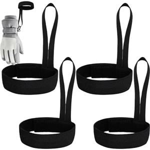 Generic Cinturino da polso in nylon - Guanti da sci elastici cinghie di sicurezza 11 x 1 pollici | Cinghie di ritenzione del guanto resistenti antiperdita cinghie da polso regolabili per sci, snowboard